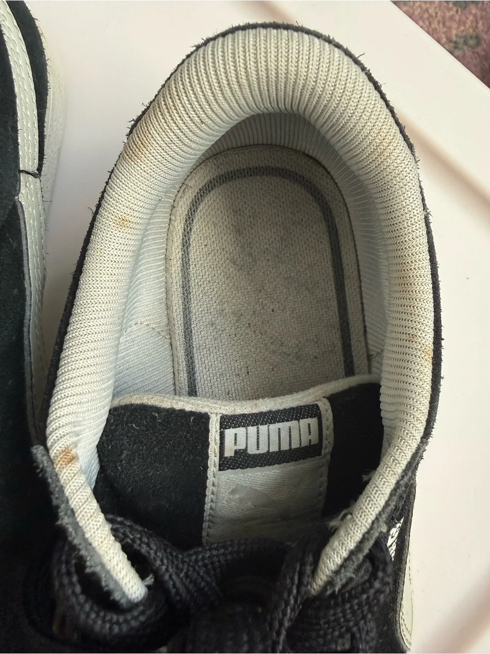 Puma Kids Black Suede Low-Top Sneakers